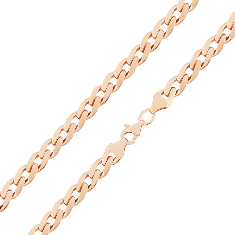 Ланцюжок у червоному золоті плетіння панцир - 2142907