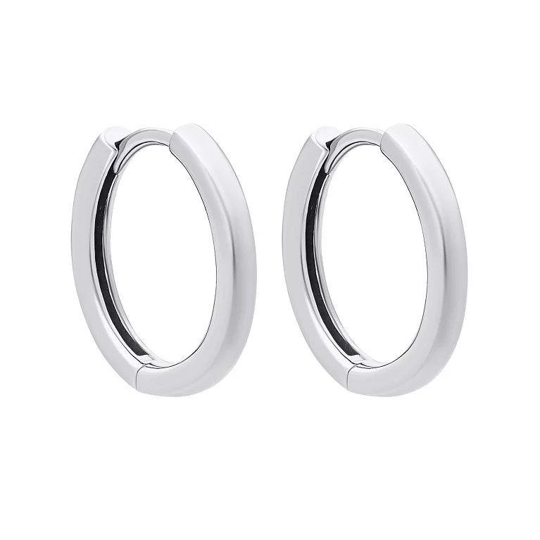 Срібні сережки-кільця. Артикул 7502/4691СРДБ: ціна, відгуки, фото – купити в інтернет-магазині AURUM