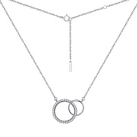 Колье серебряное Кольца с Якорным плетением. Артикул 7507/1484: цена, отзывы, фото – купить в интернет-магазине AURUM