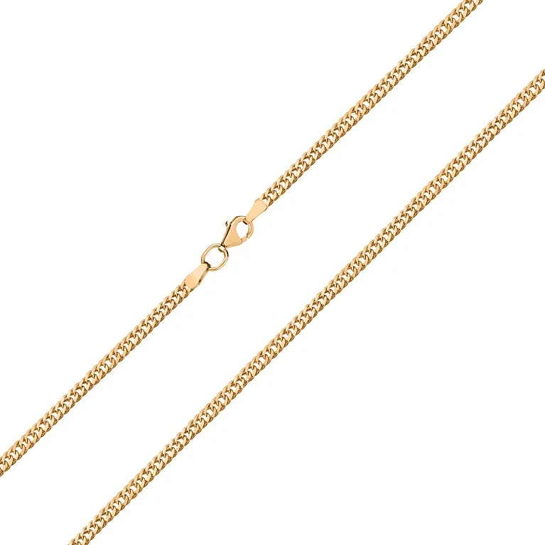 Ланцюжок із червоного золота в плетінні ромб - 2120634