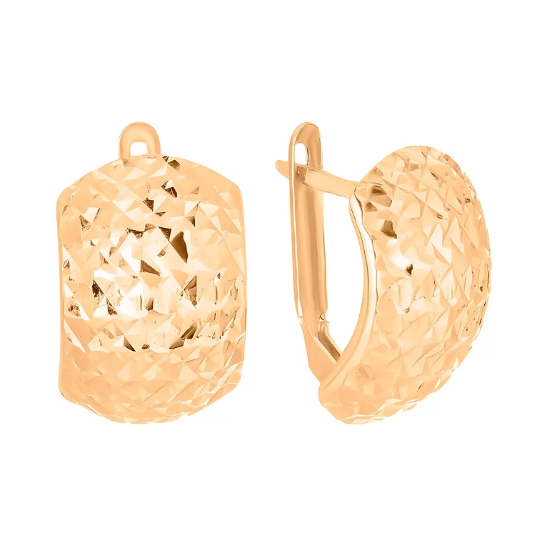 Золотые серьги с алмазной гранью. Артикул 102035/2: цена, отзывы, фото – купить в интернет-магазине AURUM