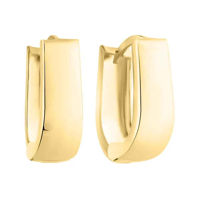 Серьги-кольца в желтом золоте. Артикул 1091180ж: цена, отзывы, фото – купить в интернет-магазине AURUM