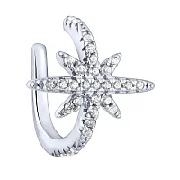 Срібна кафа "Зірка" з фіанітами - 2159698