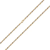 Цепочка из комбинированного золота с плетением жгут - 1918649