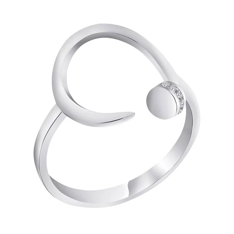 Кольцо серебряное с фианитом. Артикул 7501/5273: цена, отзывы, фото – купить в интернет-магазине AURUM