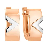 Сережки з комбінованого золота - 960761