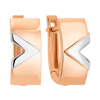 Сережки з комбінованого золота - 960761