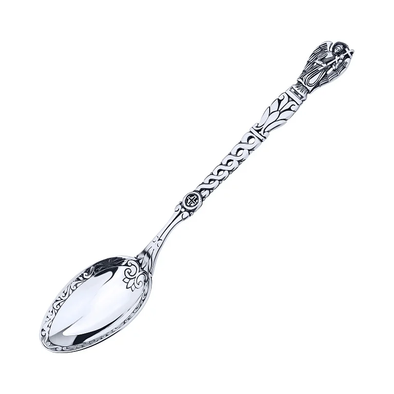 Серебряная ложка "Ангел" с чернением - 1979648