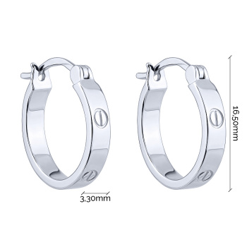 Серьги-кольца из серебра - 2268248
