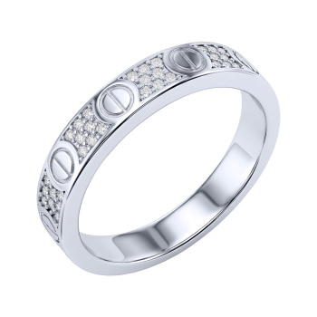 Кольцо из серебра с фианитами - 2289451