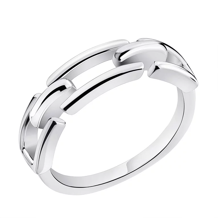Серебряное кольцо "Цепь". Артикул 7501/5750: цена, отзывы, фото – купить в интернет-магазине AURUM