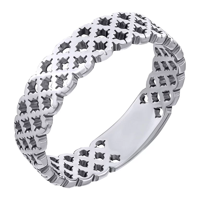 Кольцо серебряное с платиновым покрытием. Артикул 7501/500768-Пл: цена, отзывы, фото – купить в интернет-магазине AURUM