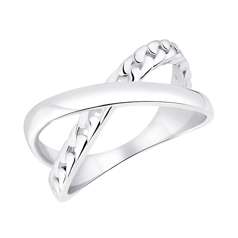 Двойное кольцо из серебра. Артикул 7501/5704: цена, отзывы, фото – купить в интернет-магазине AURUM