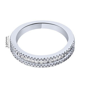 Серебряное кольцо с фианитами - 2187015