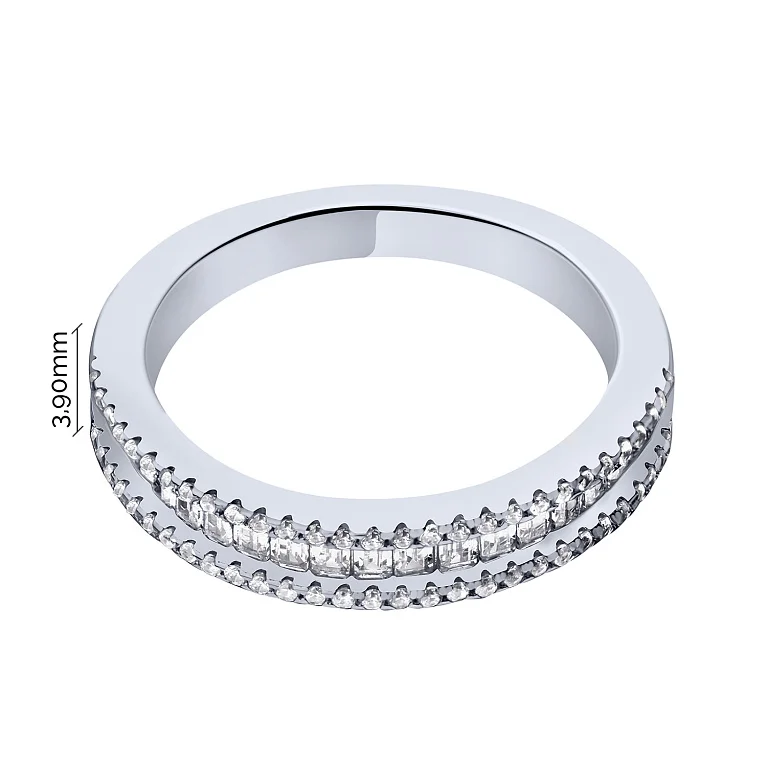 Серебряное кольцо с фианитами - 2187015