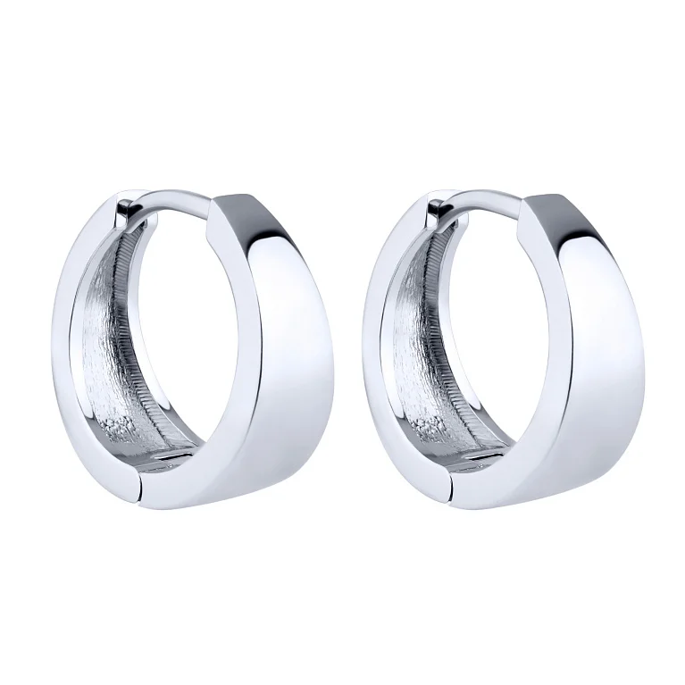 Серьги-кольца из серебра  - 2123341