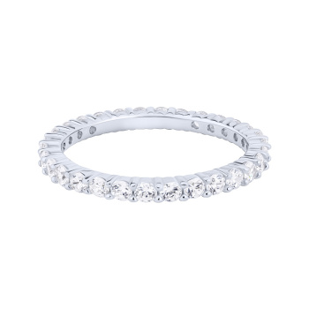 Серебряное кольцо с фианитами - 2087951