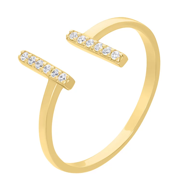 Золотое кольцо с фианитами. Артикул 1109963103: цена, отзывы, фото – купить в интернет-магазине AURUM