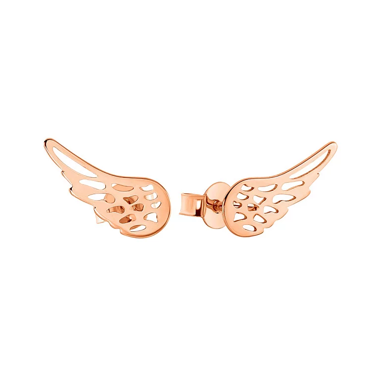 Золотые серьги-гвоздики Крылья  . Артикул 109229: цена, отзывы, фото – купить в интернет-магазине AURUM