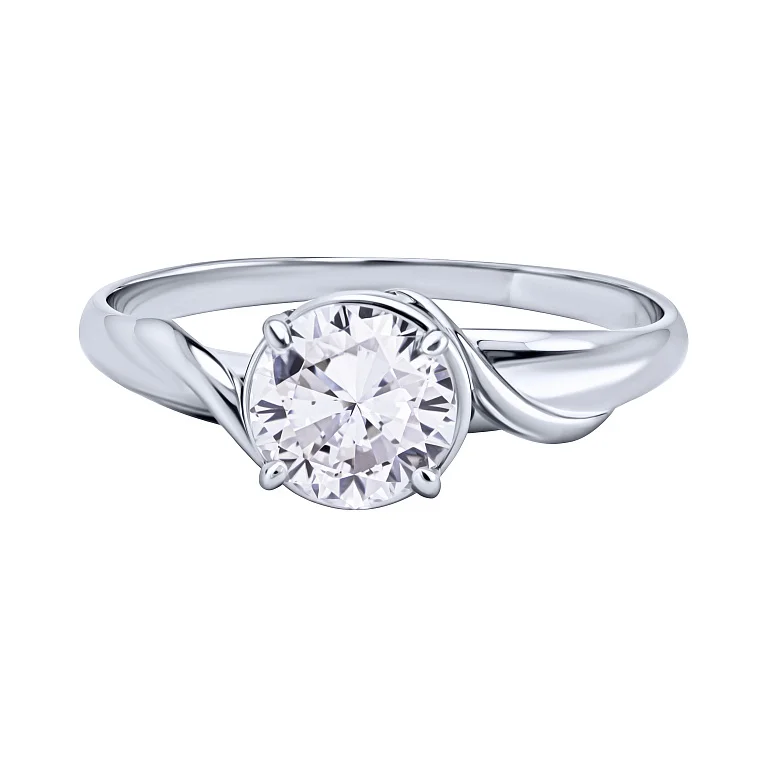 Серебряное кольцо с фианитом  - 2088671