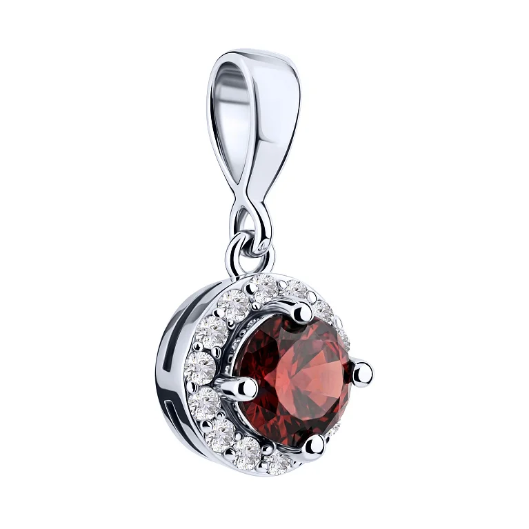 Подвес из серебра с фианитами  - 2206275