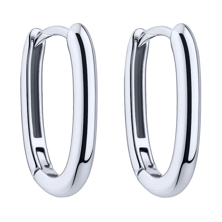 Сережки-кільця зі срібла - 2123361