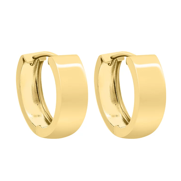Серьги-кольца из желтого золота. Артикул 210749103-1: цена, отзывы, фото – купить в интернет-магазине AURUM