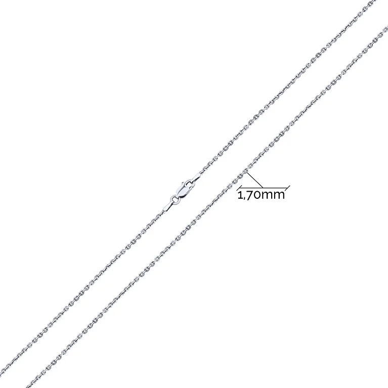 Серебряная цепочка в минималистичном стиле с якорным плетением - 1966814