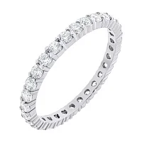 Кольцо с фианитами в белом золоте - 1511203