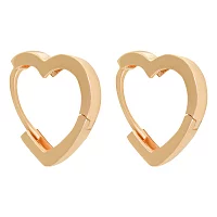 Сережки-кольца из красного золота Сердечки. Артикул 2073031: цена, отзывы, фото – купить в интернет-магазине AURUM