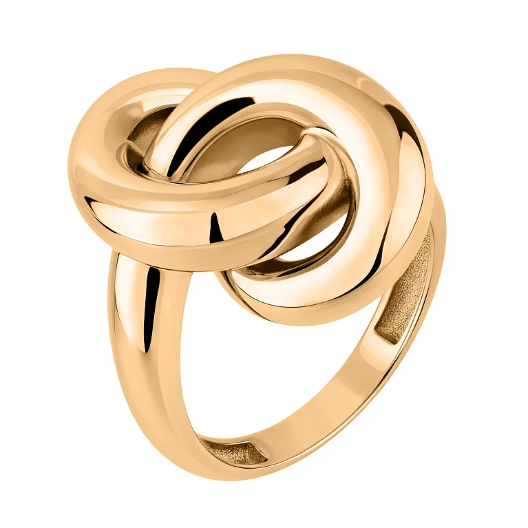 Переплетена каблучка з червого золота - 2183023