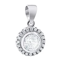 Подвес серебряный с фианитами - 1521087