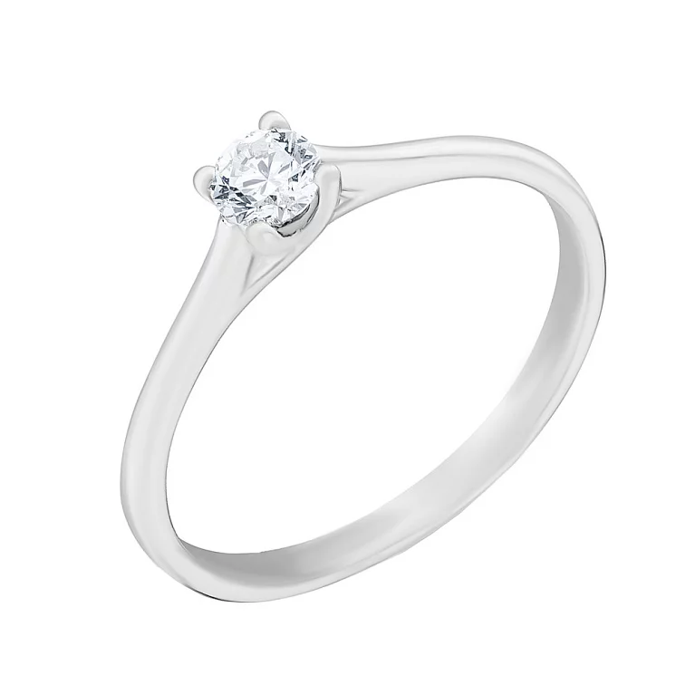 Золотое помолвочное кольцо с бриллиантом. Артикул К341245015б: цена, отзывы, фото – купить в интернет-магазине AURUM