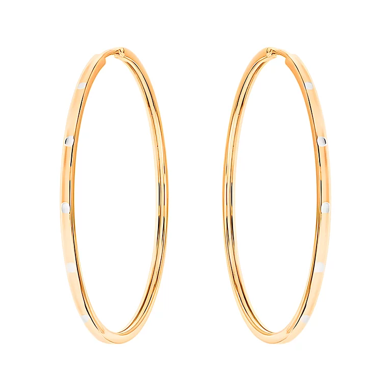 Золотые серьги-кольца. Артикул 470097: цена, отзывы, фото – купить в интернет-магазине AURUM
