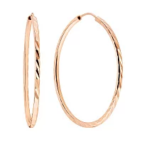 Сережки-кольца из красного золота с алмазной гранью. Артикул 106262/30: цена, отзывы, фото – купить в интернет-магазине AURUM