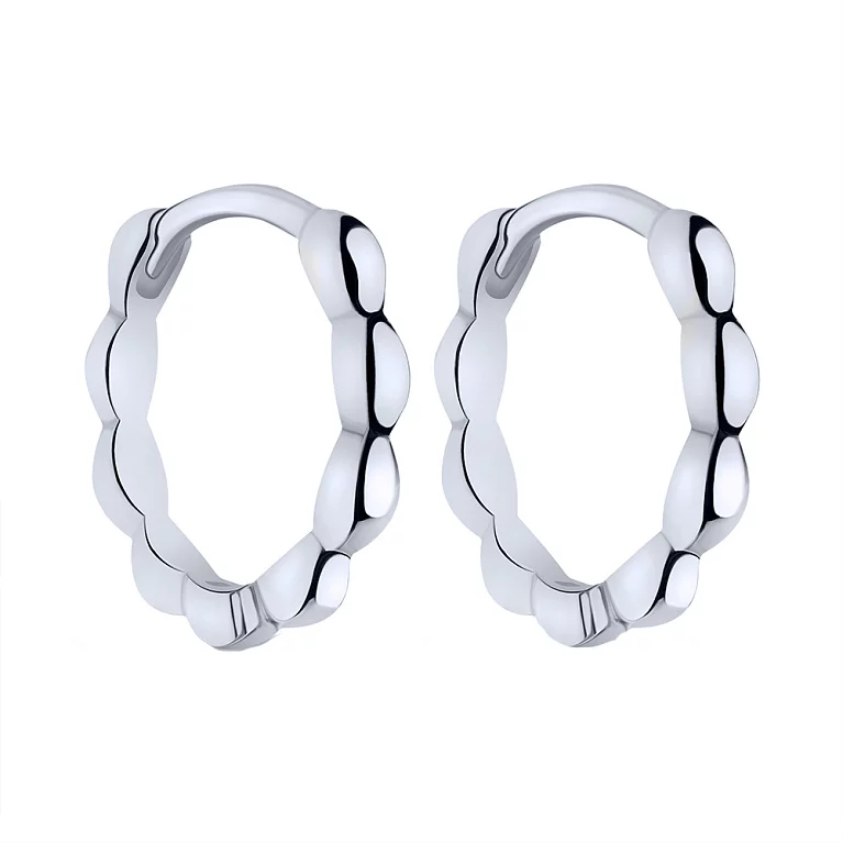 Сережки-кільця зі срібла. Артикул 7502/9182/10: ціна, відгуки, фото – купити в інтернет-магазині AURUM