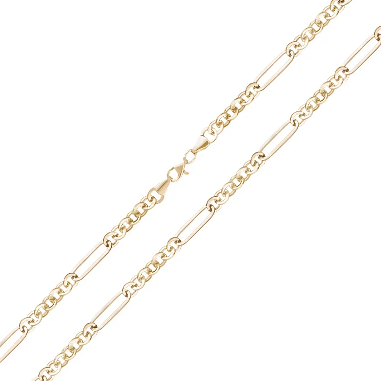 Цепочка в плетении якорь и шопард из красного золота - 1657715