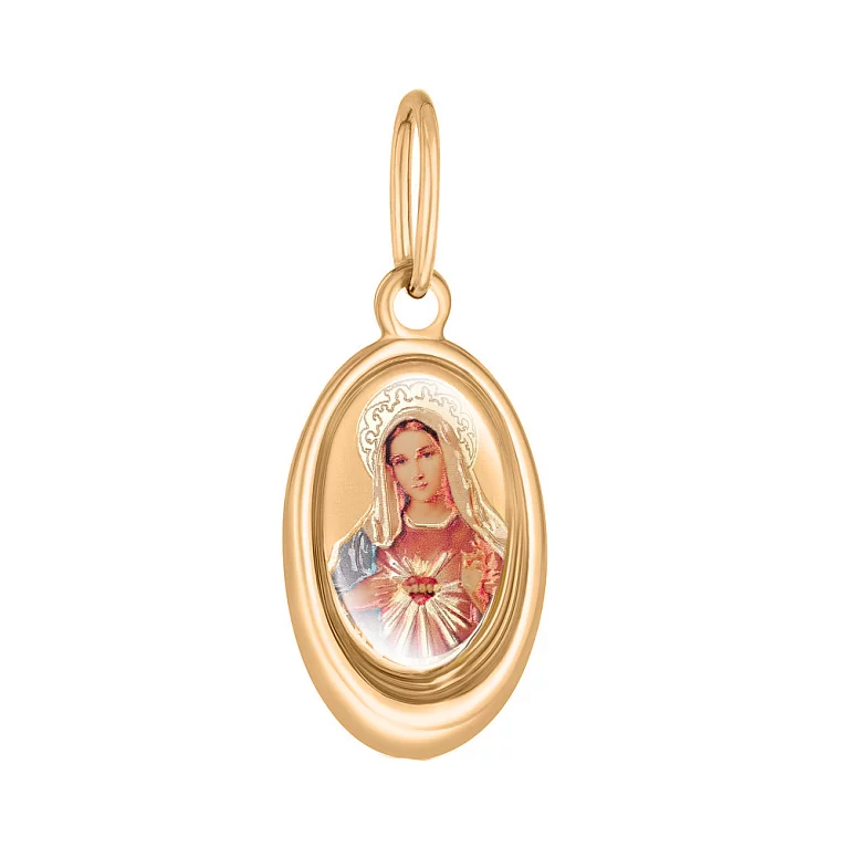 Золотая ладанка "Богородица" с эмалью. Артикул 404300М: цена, отзывы, фото – купить в интернет-магазине AURUM