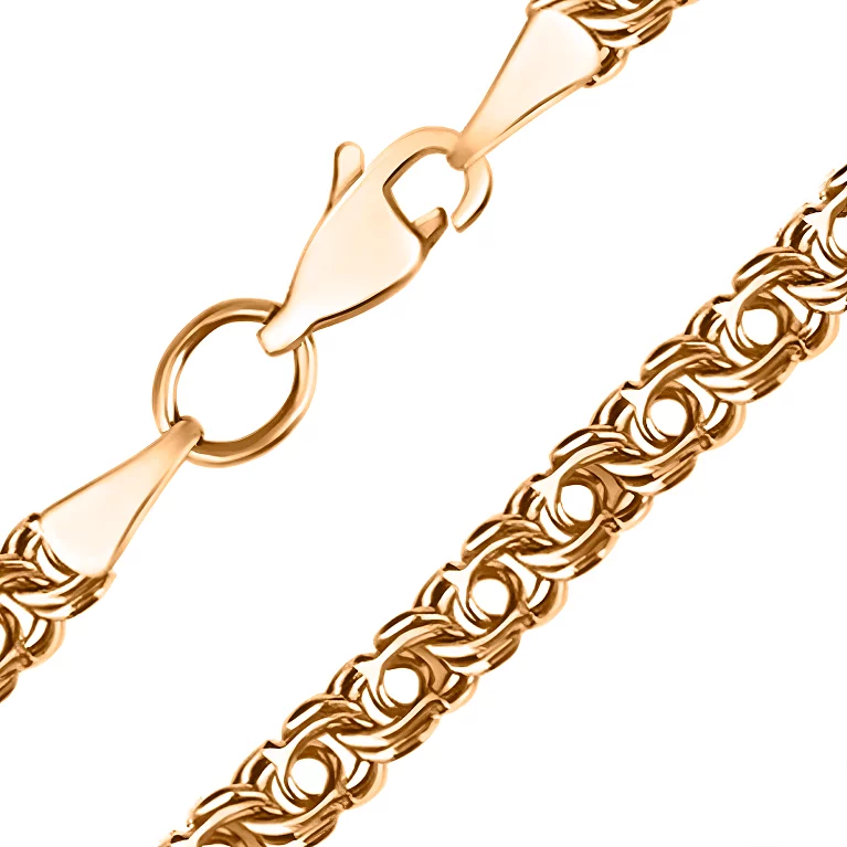 Ланцюжок з плетінням бісмарк золотий. Артикул ц3020532: ціна, відгуки, фото – купити в інтернет-магазині AURUM