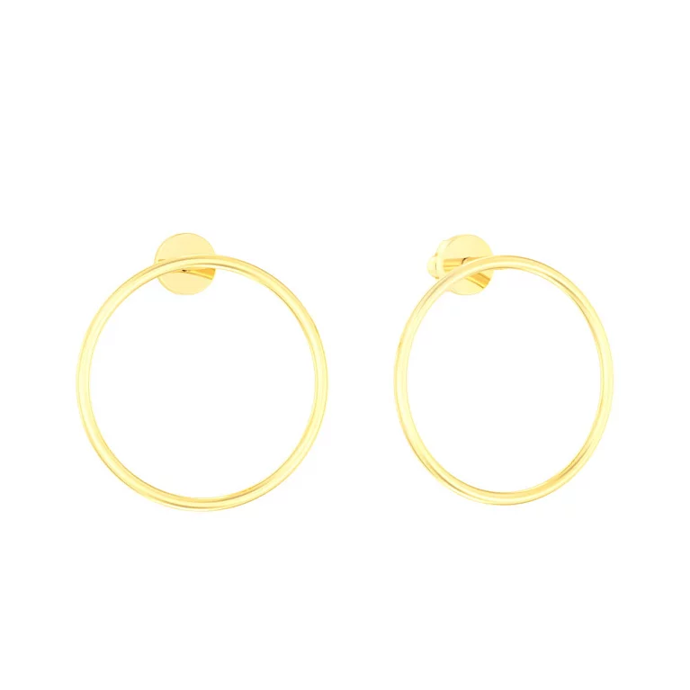Сережки-гвоздики з жовтого золота "Коло". Артикул 110626ж: ціна, відгуки, фото – купити в інтернет-магазині AURUM