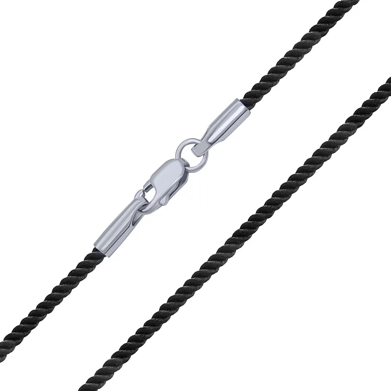 Шелковый шнур с серебряной вставкой. Артикул 7307/42501R/44: цена, отзывы, фото – купить в интернет-магазине AURUM