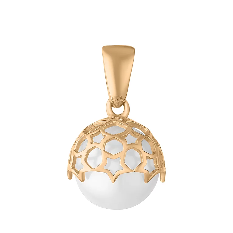 Золота підвіска з перлами. Артикул 3191819101: ціна, відгуки, фото – купити в інтернет-магазині AURUM