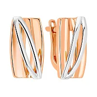 Сережки из комбинированого золота - 963739