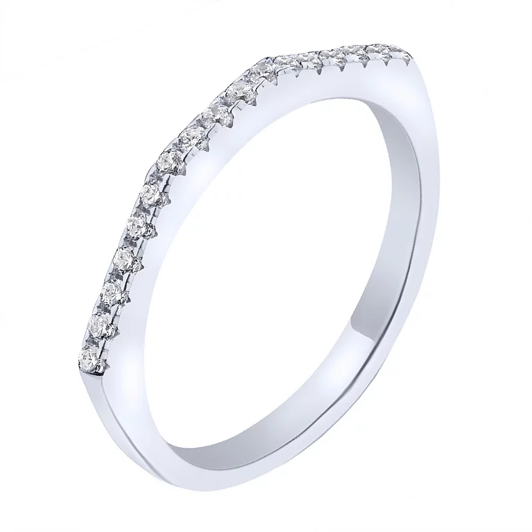 Кольцо серебряное с дорожкой фианитов. Артикул 7501/6237: цена, отзывы, фото – купить в интернет-магазине AURUM