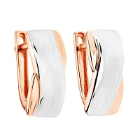 Сережки из комбинированого золота - 962976
