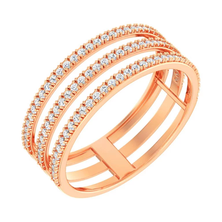 Золотое кольцо с фианитами. Артикул 140928: цена, отзывы, фото – купить в интернет-магазине AURUM