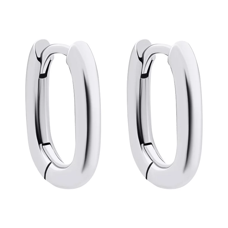 Серьги-кольца из серебра. Артикул 7502/FE13074: цена, отзывы, фото – купить в интернет-магазине AURUM