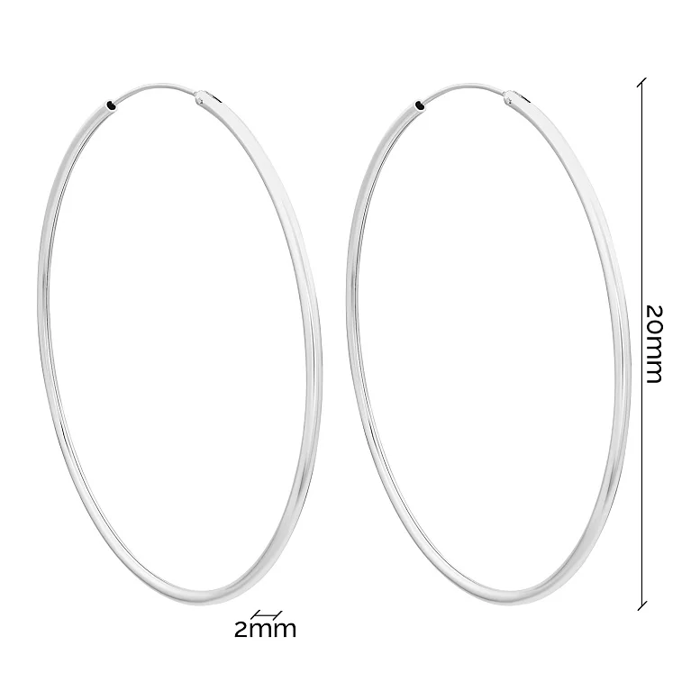 Серьги-кольца из серебра - 1545087