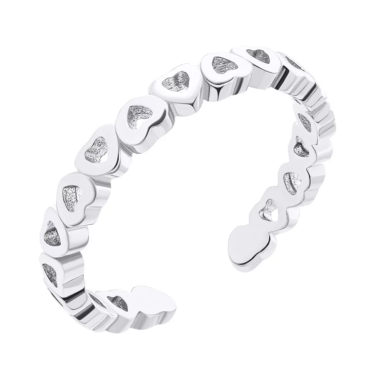 Кольцо из серебра с Сердечками. Артикул 7501/КК2/1055: цена, отзывы, фото – купить в интернет-магазине AURUM