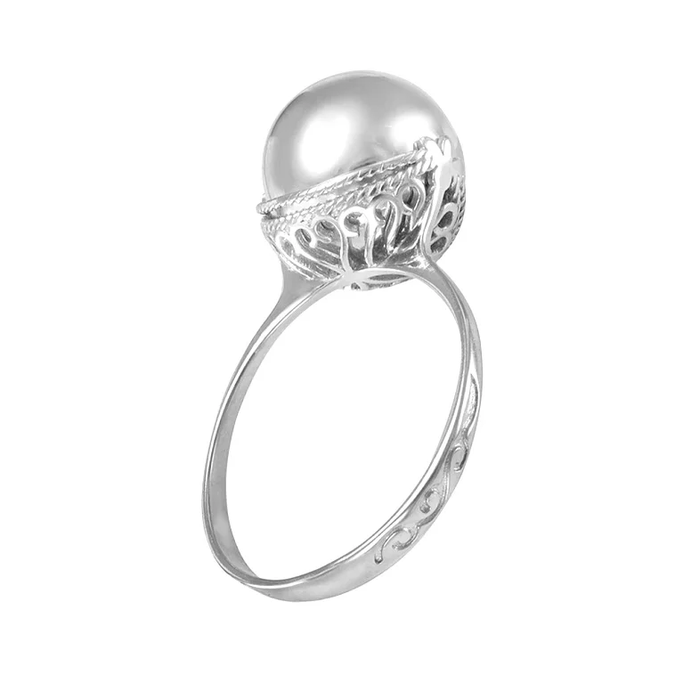 Серебряное кольцо "Шар". Артикул 7501/300363С: цена, отзывы, фото – купить в интернет-магазине AURUM
